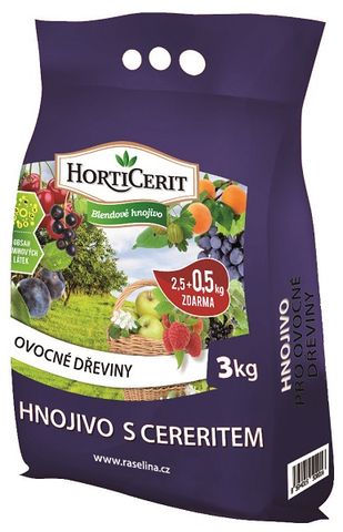 HortiCerit - Hnojivo s Cereritom pre ovocné dreviny 3 kg