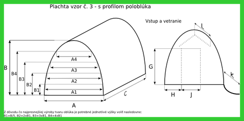 Plachta vzor č.3-s profilom poloblúka